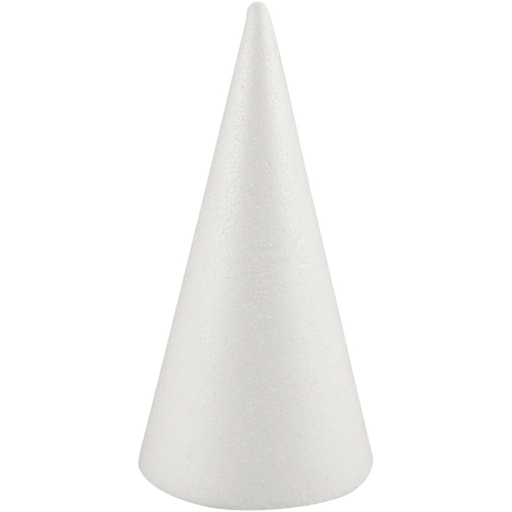 Cono, H: 19,5 cm, diam 7 cm, bianco, 1 pz [HOB-54362]