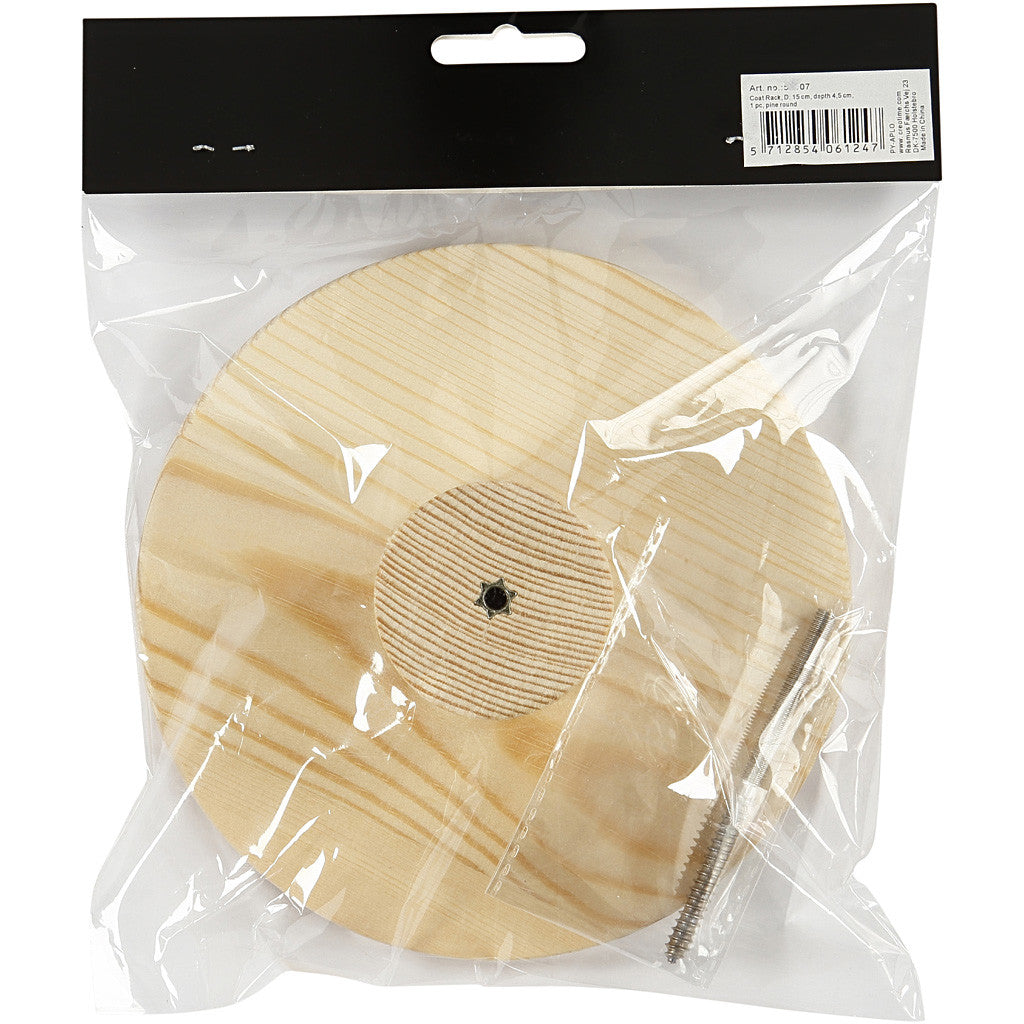 Attaccapanni, rotondo, P: 4,5 cm, diam 15 cm, 1 pz [HOB-54407]