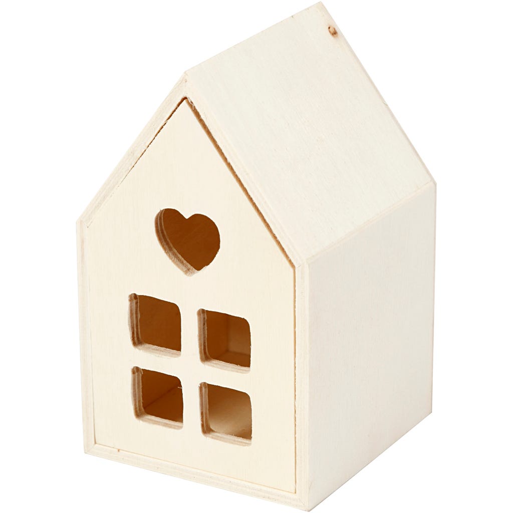 Casa con Cassetto, H: 10,8 cm, P: 6,8 cm, L: 6,8 cm, 1 pz [HOB-54441]