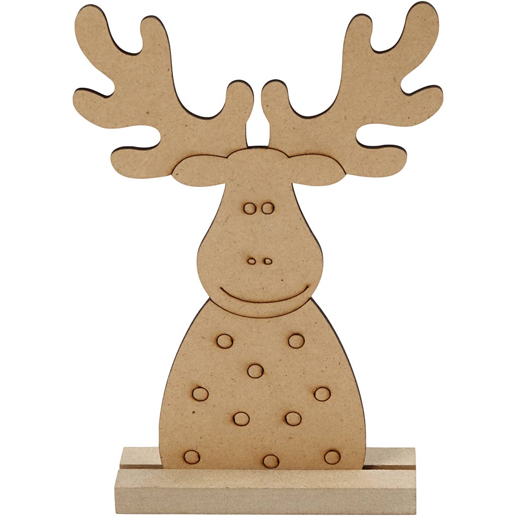Sagoma di Natale, Renna, H: 15 cm, P: 3 cm, L: 11 cm, spess. 3 mm, 1 pz [HOB-54468]