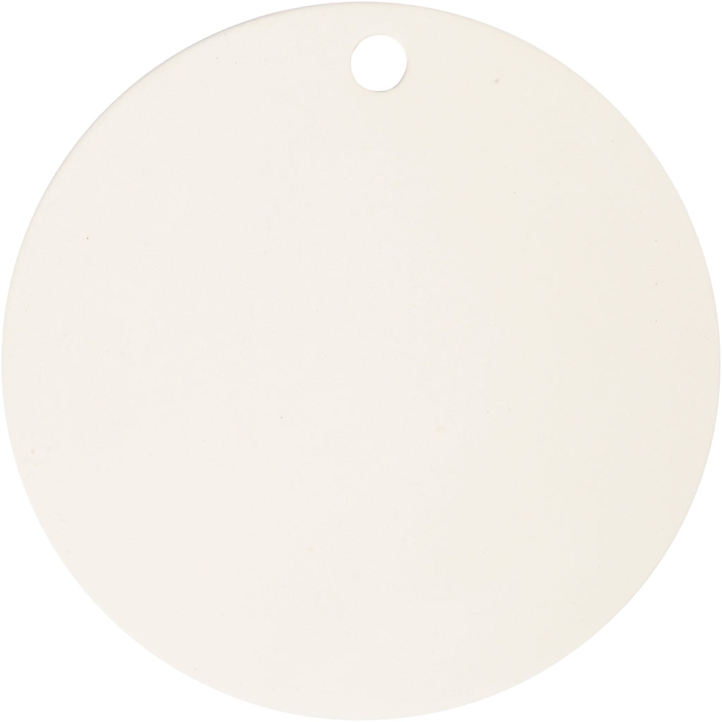 Terracotta Plate, dia. 15 cm, thickness 0,5 cm, white