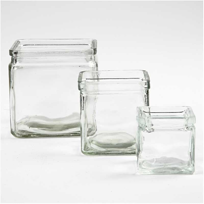 Portacandela quadrato, H: 5,5 cm, misura 5,5x5,5 cm, 12 pz/ 1 conf. [HOB-55812]