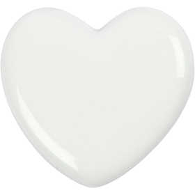 Cuore, misura 6,5x6,5 cm, spess. 10 mm, bianco, 1 pz [HOB-558500]