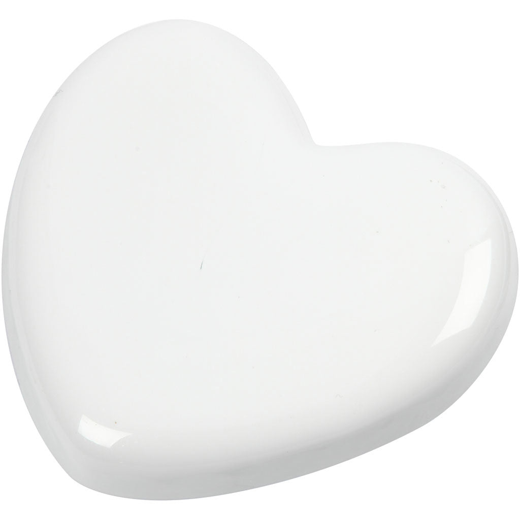 Cuore, misura 6,5x6,5 cm, spess. 10 mm, bianco, 1 pz [HOB-558500]