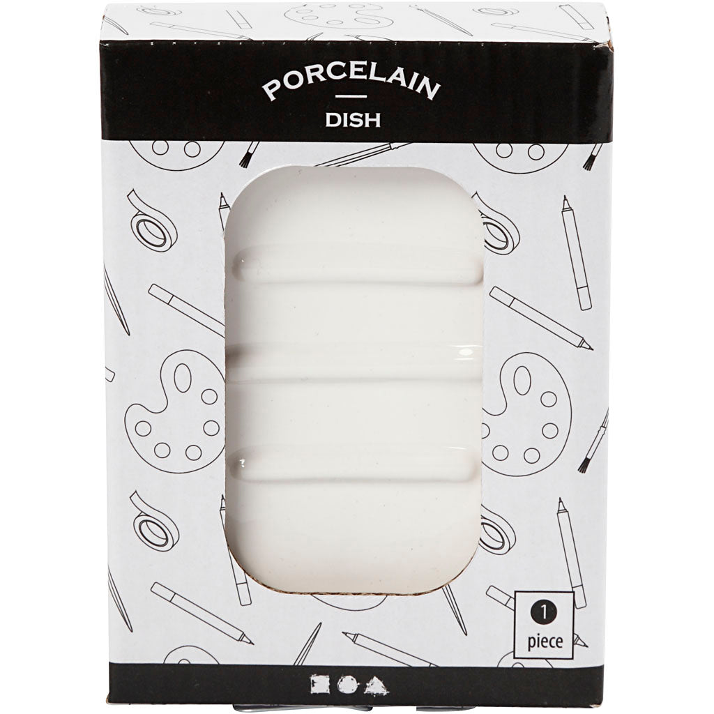 Portasapone, H: 2,5 cm, L: 13,5 cm, L: 10 cm, bianco, 1 pz [HOB-558660]