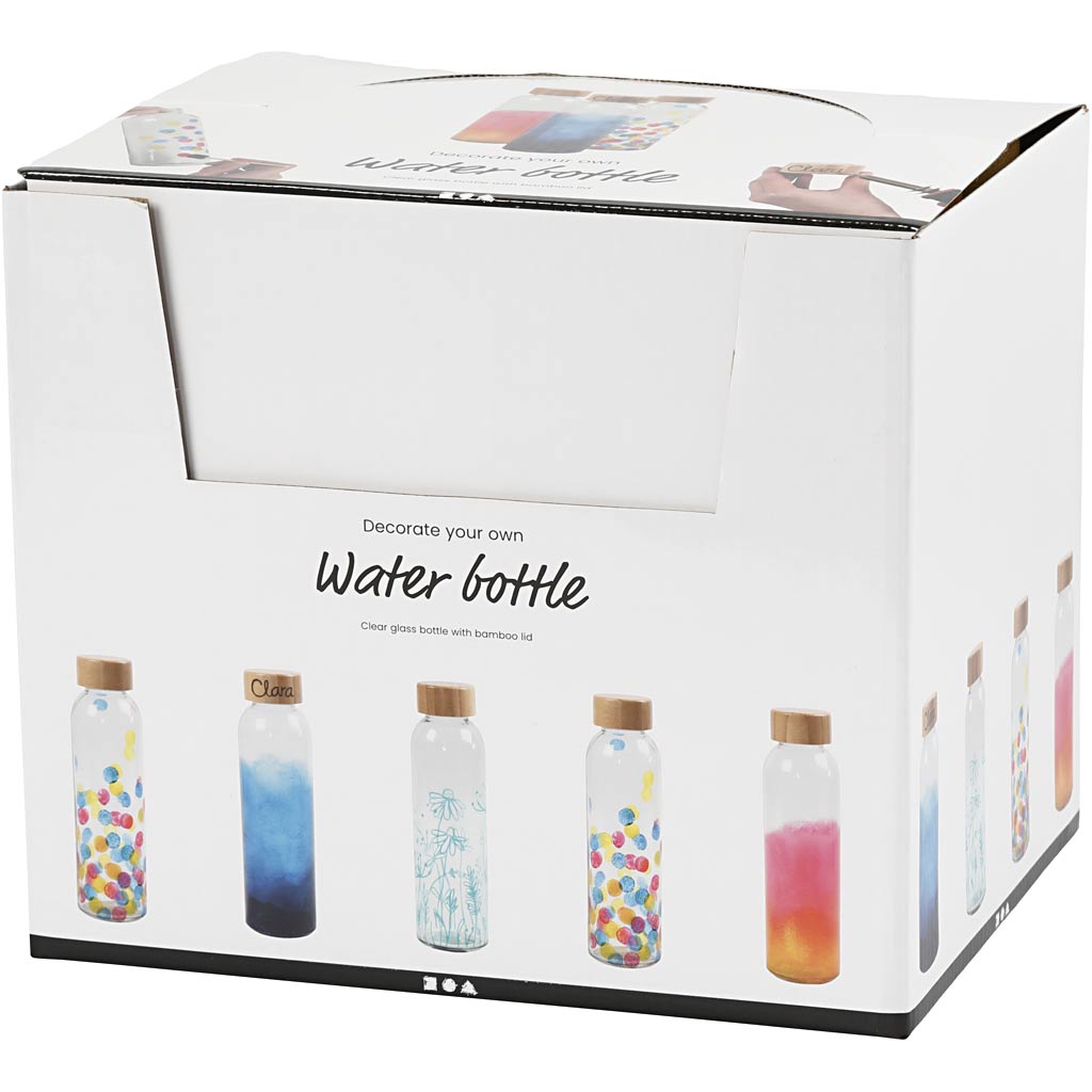 Bottiglia per acqua, H: 22 cm, diam 6,7 cm, 500 ml, 12 pz/ 1 conf. [HOB-55877]