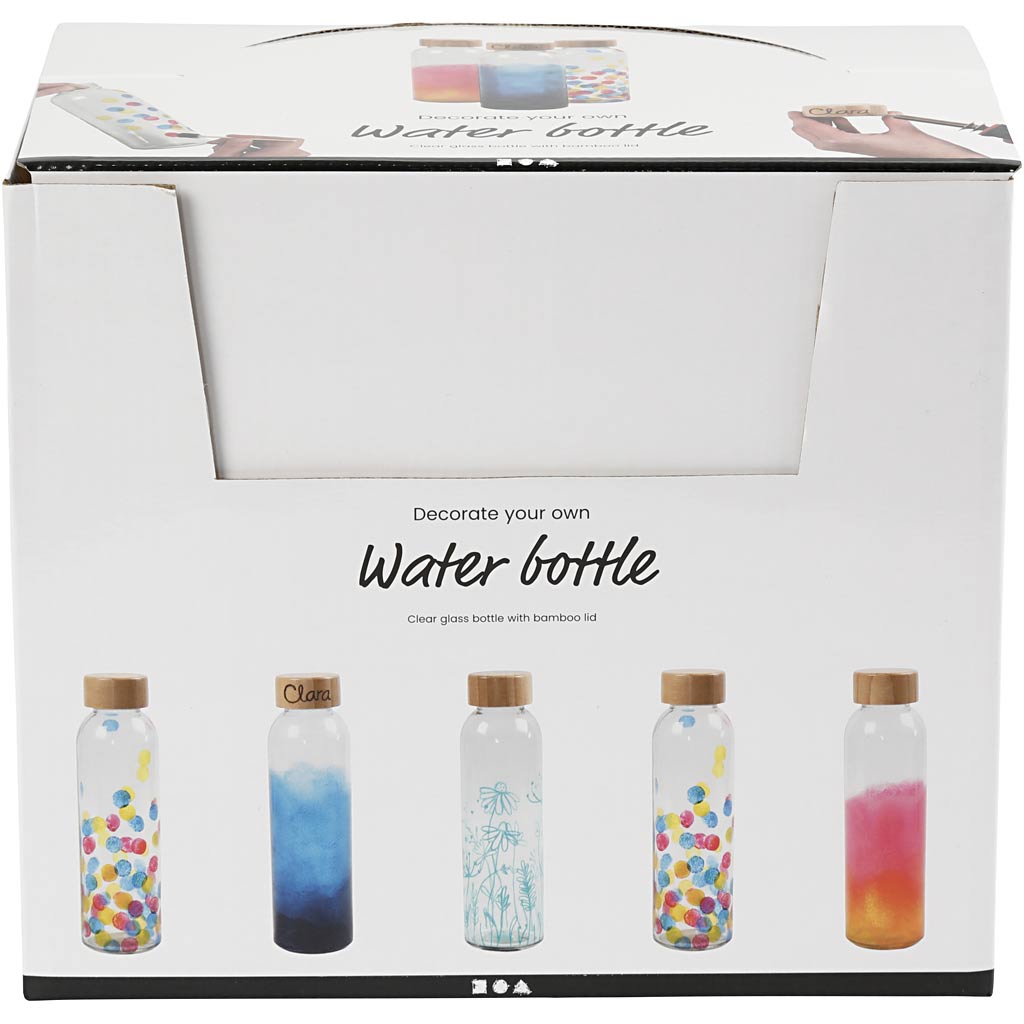 Bottiglia per acqua, H: 22 cm, diam 6,7 cm, 500 ml, 12 pz/ 1 conf. [HOB-55877]