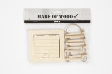 Porta di accesso mansarda e scala di corda, misura 9-20 cm, 1 set [HOB-55977]