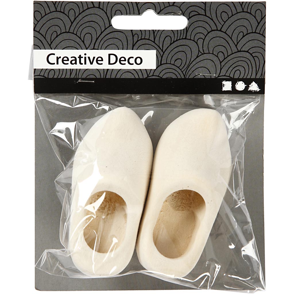 Zoccoli di legno olandesi, L: 70 mm, 1 paio [HOB-561073]