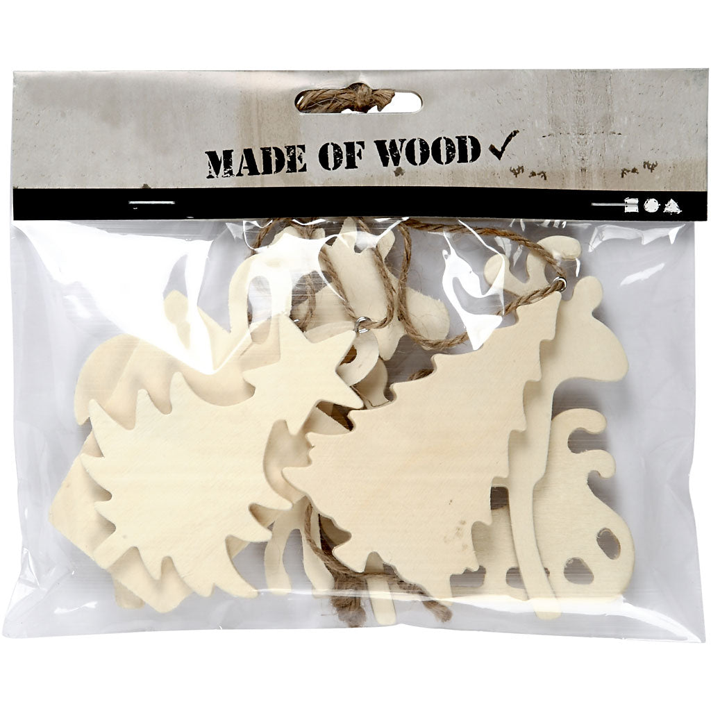 Decorazioni, misura 7-9 cm, spess. 4 mm, 6 pz/ 1 conf. [HOB-564040]