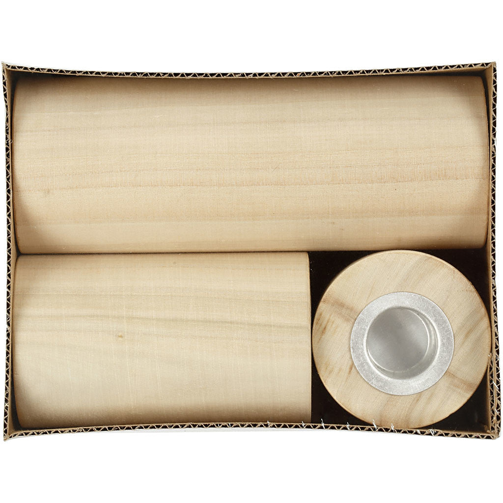 Portacandela, H: 14,5+9+6,5 cm, misura buco 2,3 cm, 3 pz/ 1 conf. [HOB-56413]