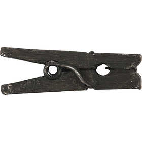 Mini molletta, L: 25 mm, L: 3 mm, nero, 36 pz/ 1 conf. [HOB-56447]