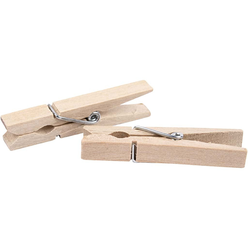 Mollette per abiti, L: 48 mm, L: 6 mm, 50 pz/ 1 conf. [HOB-564550]