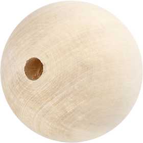 Perlina di legno, diam 80 mm, misura buco 12 mm, 1 pz [HOB-56642]