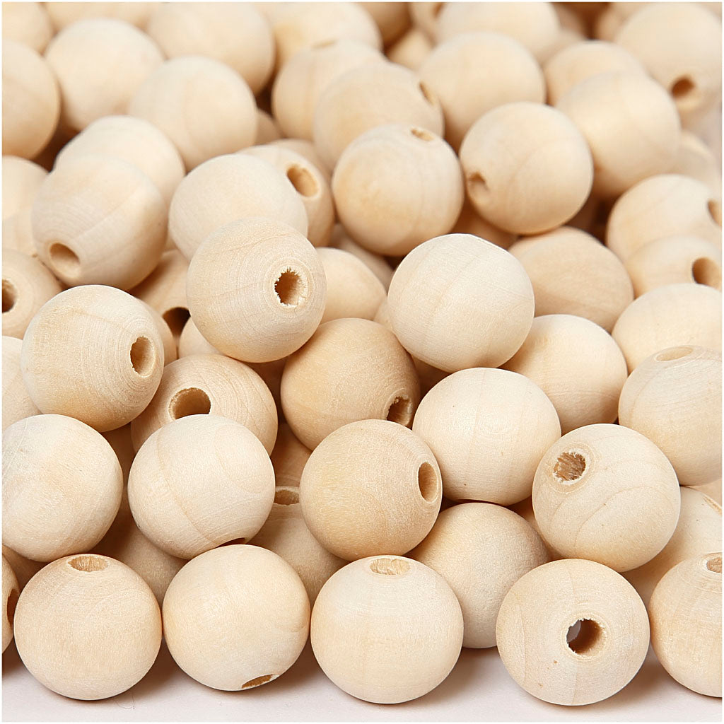 Wooden Bead, dia. 15 mm, hole size 3 mm, 500 pc