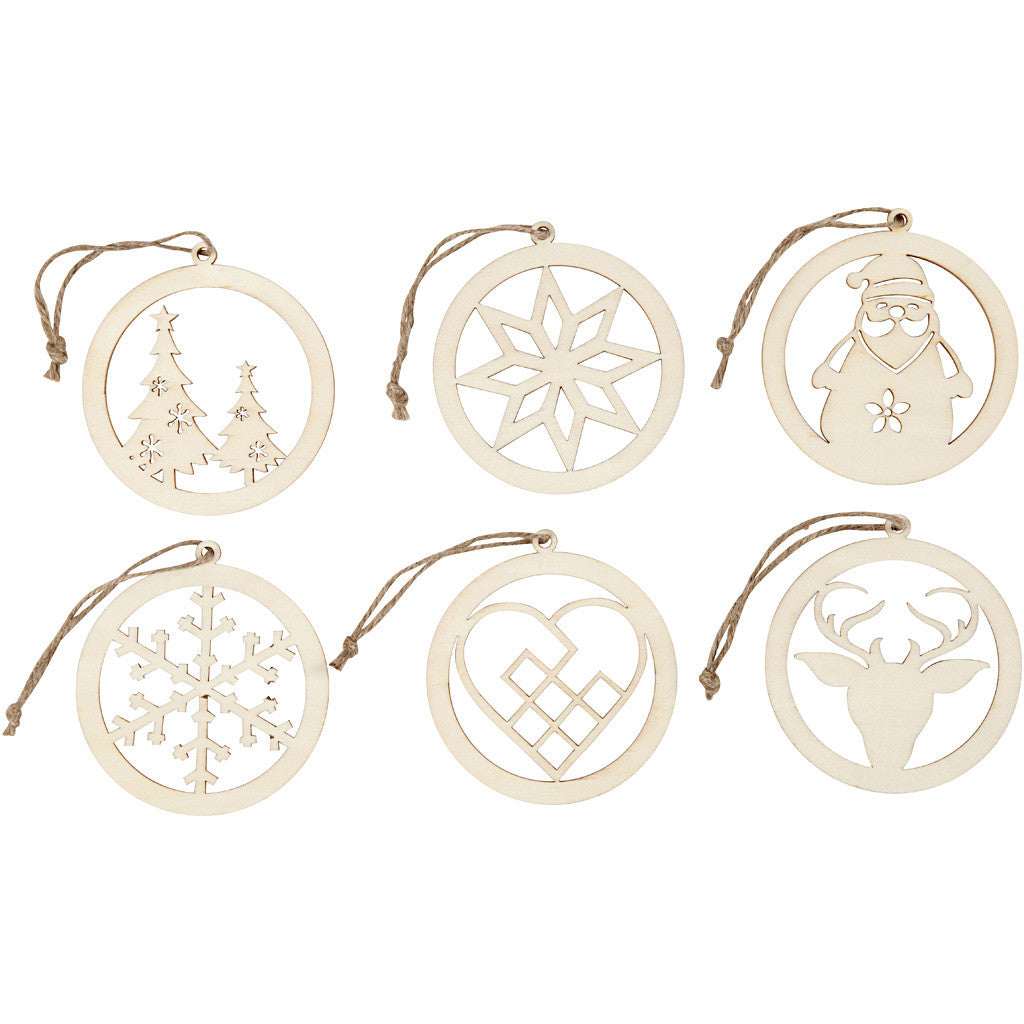 Decori natalizi, diam 8 cm, spess. 0,3 cm, 144 pz/ 1 conf. [HOB-56808]