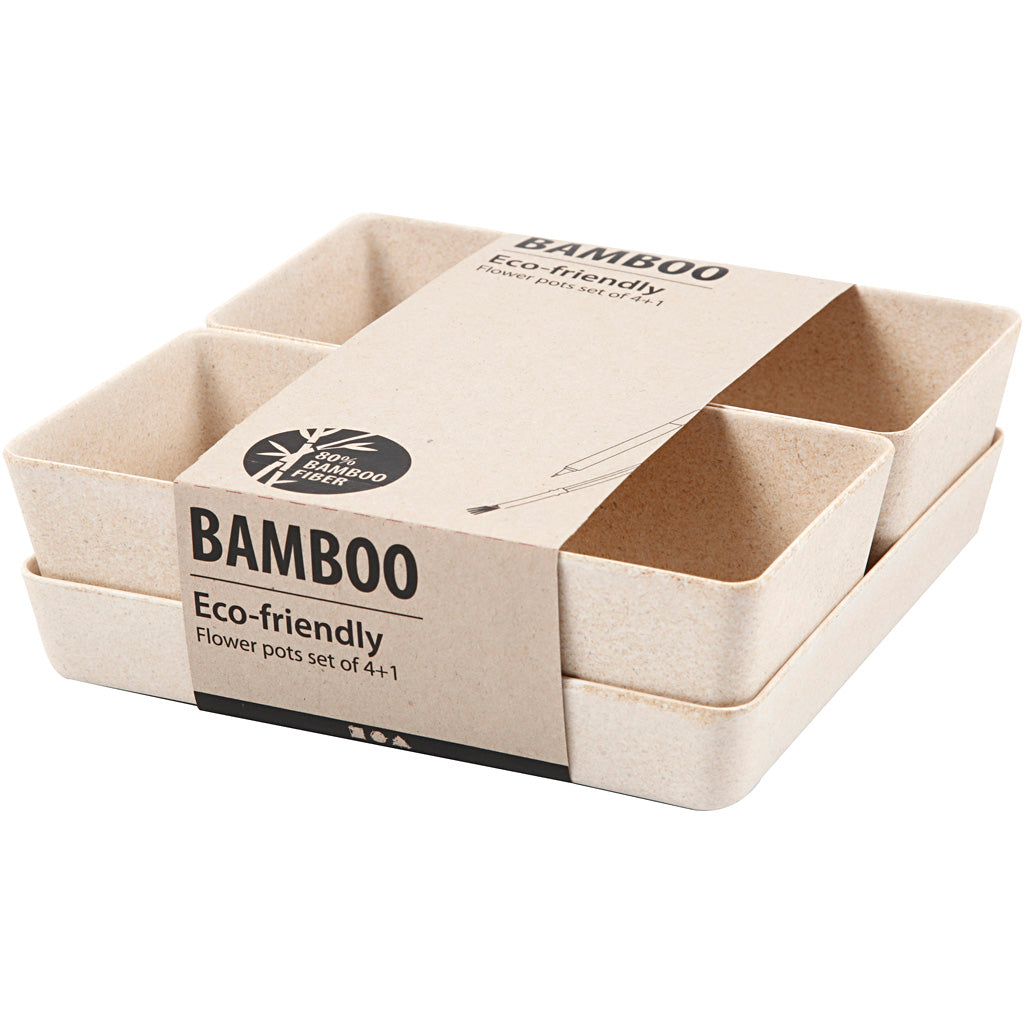 Vasi da fiori, H: 8 cm, P: 19,5 cm, L: 19,5 cm, 1 set [HOB-56866]