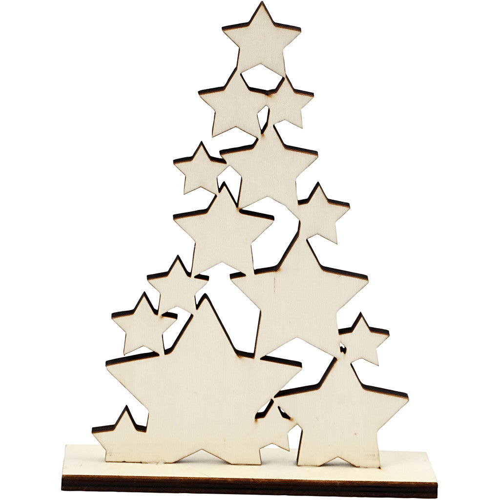 Albero di Natale, H: 19,6 cm, P: 4 cm, L: 14,7 cm, 1 pz [HOB-56924]