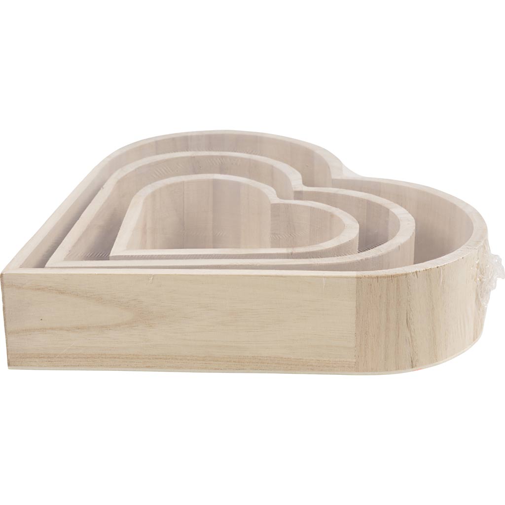 Ciotole cuore, H: 13-25 cm, P: 5-5,2 cm, 3 pz/ 1 conf. [HOB-57452]