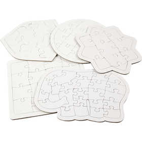 Puzzle, misura 17-21 cm, bianco, 10 pz/ 1 conf. [HOB-57476]