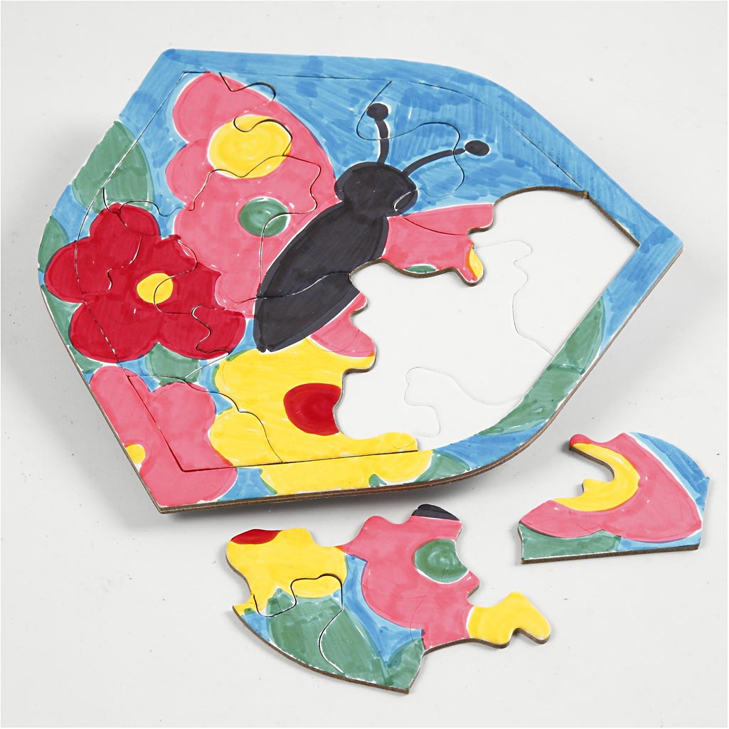 Puzzle, misura 17-21 cm, bianco, 10 pz/ 1 conf. [HOB-57476]