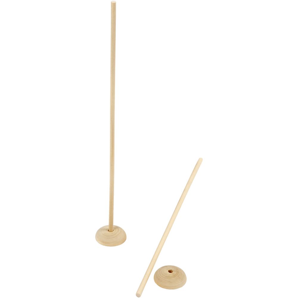 Stick with Foot, H: 30 cm, D: 6,5 cm, hole size 8 mm, 5 set/ 1 pack [HOB576501]