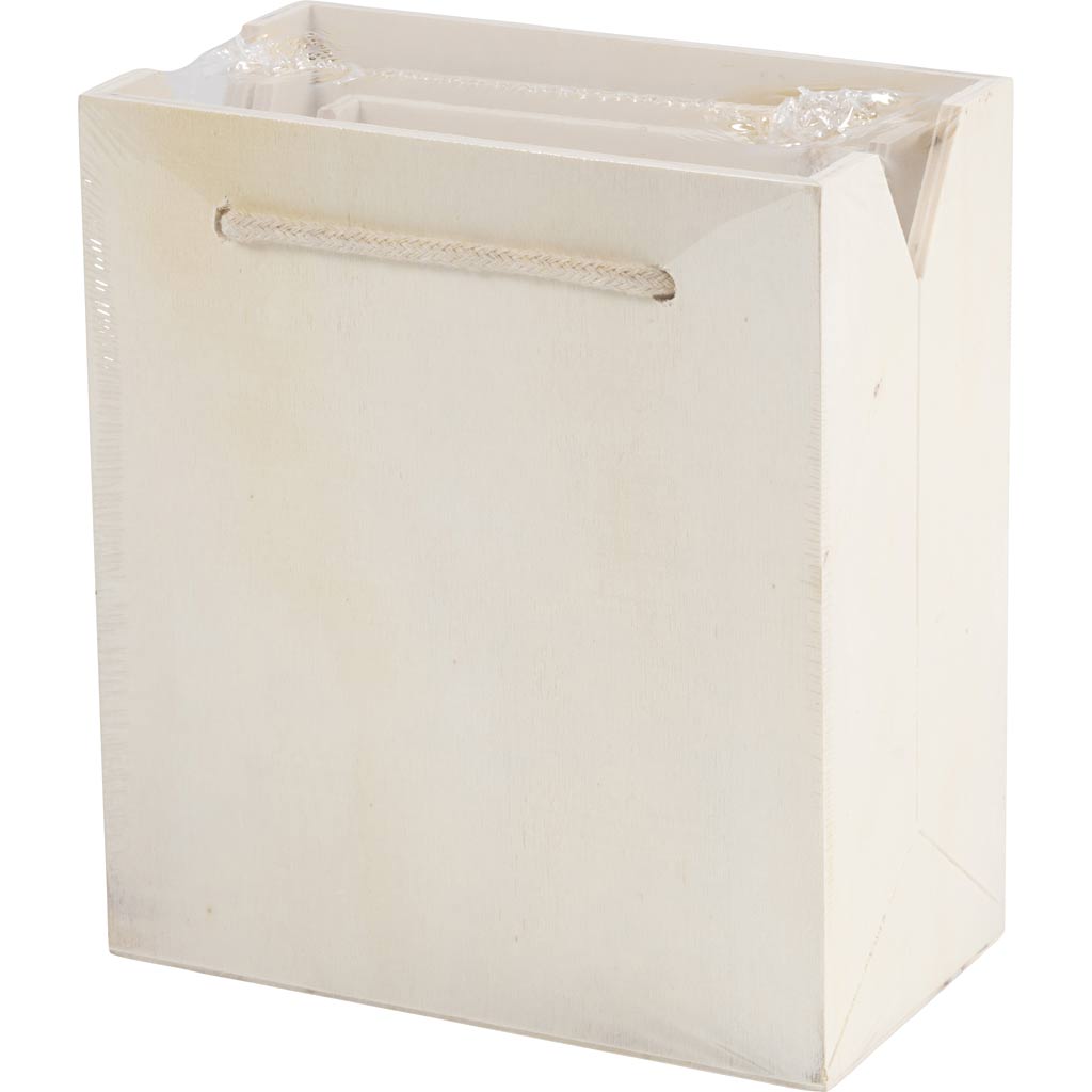 Busta con manico, H: 12+14+16 cm, P: 5+7+9 cm, L: 16+16,5+18 cm, 3 pz/ 1 set [HOB-577420]