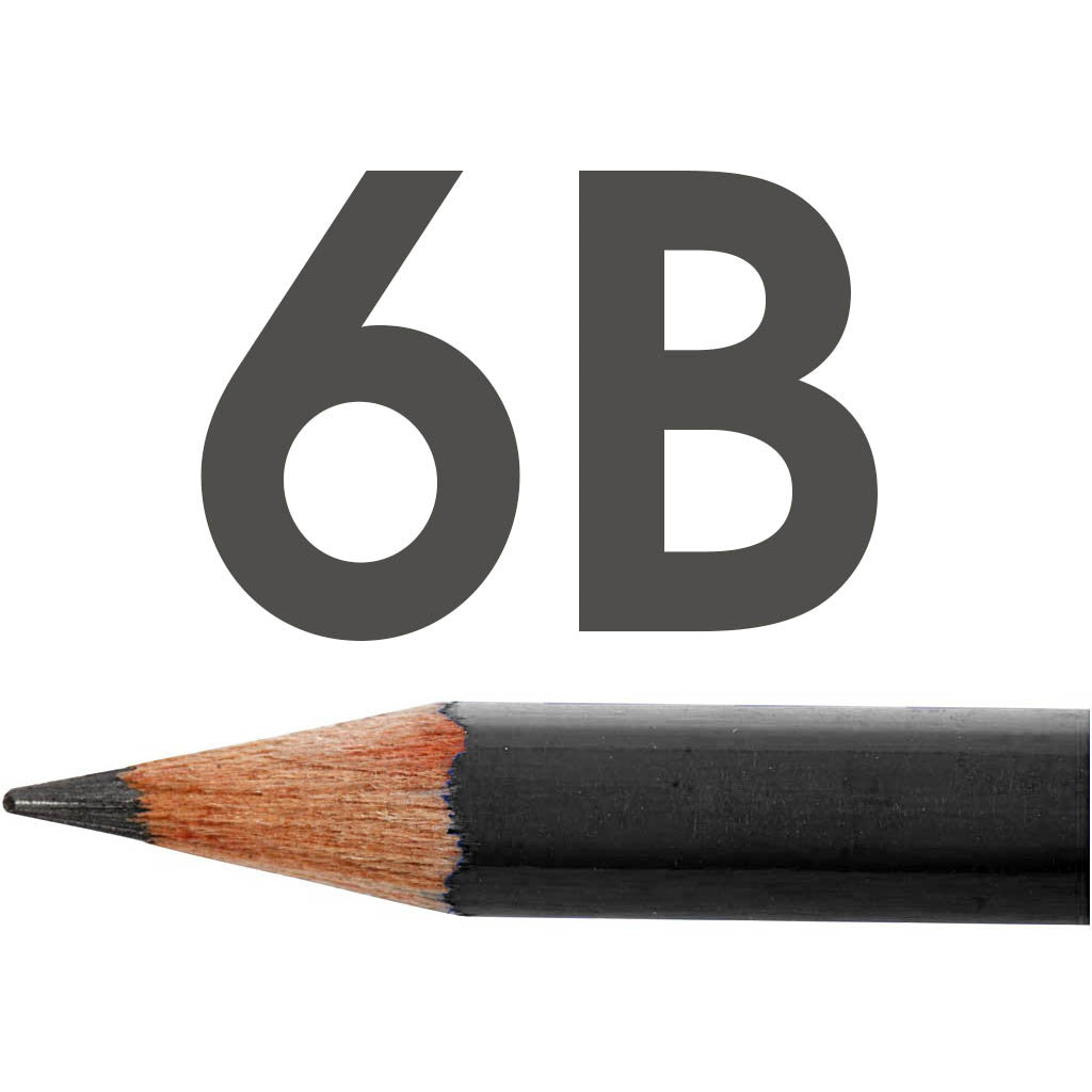 Matite da Disegno Art Design, diam 6,9 mm, 6B, mina 1,8 mm, 12 pz/ 1 conf. [HOB-57800]