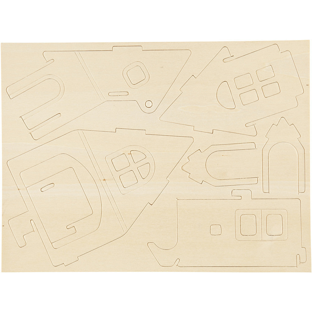 Costruzioni 3D, Casa con scivolo, misura 22,5x17,5x20,5, 1 pz [HOB-57874]