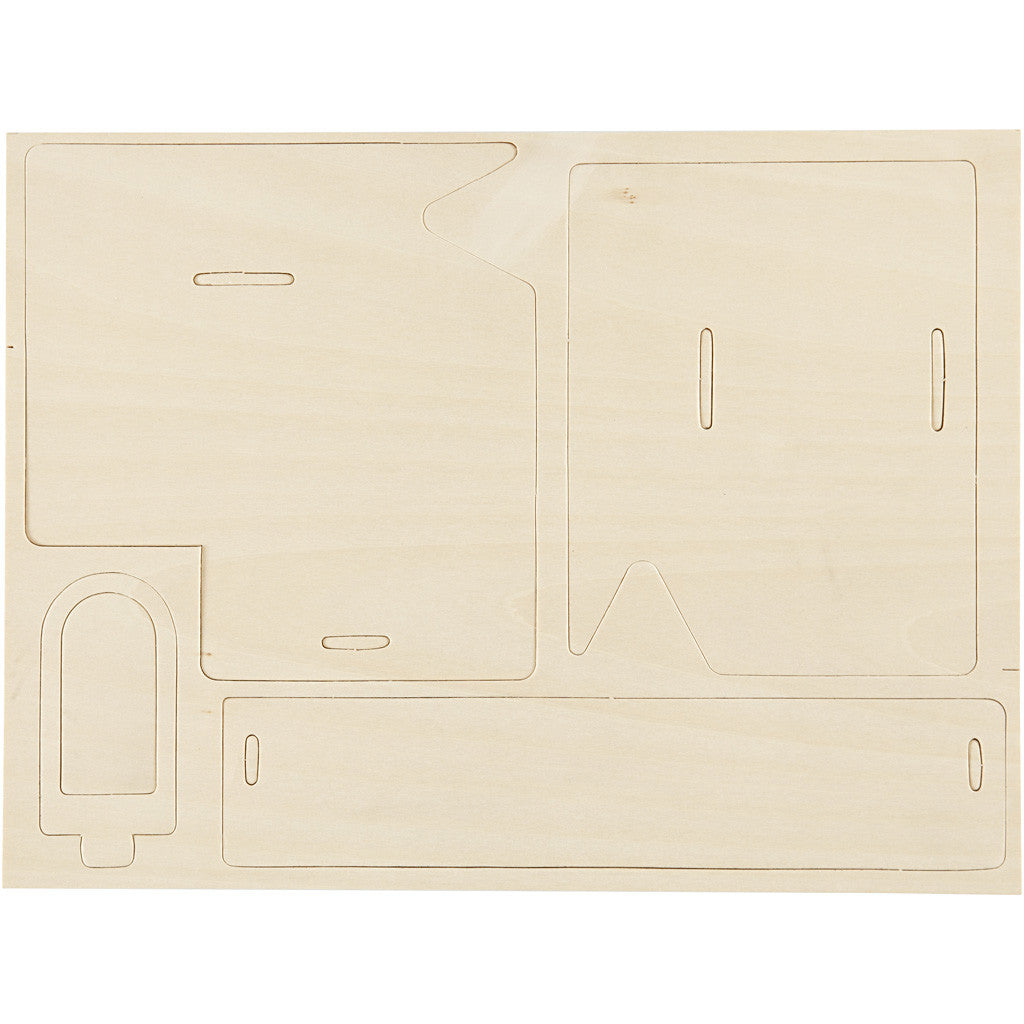 Costruzioni 3D, Casa con scivolo, misura 22,5x17,5x20,5, 1 pz [HOB-57874]