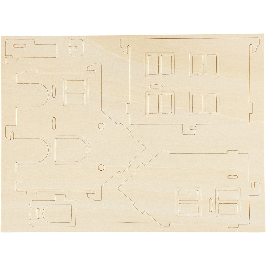 Costruzioni 3D, Casa con veranda, misura 22,5x16x17,5, 1 pz [HOB-57876]