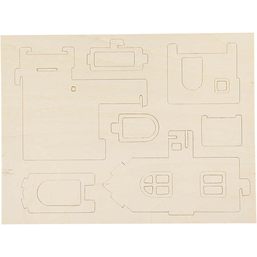 Costruzioni 3D, Casa con balcone, misura 15,8x17,5x19,5, 1 pz [HOB-57877]