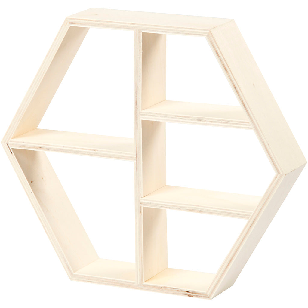 Wood shelf, H: 25 cm, D. 5 cm, W: 28,5 cm