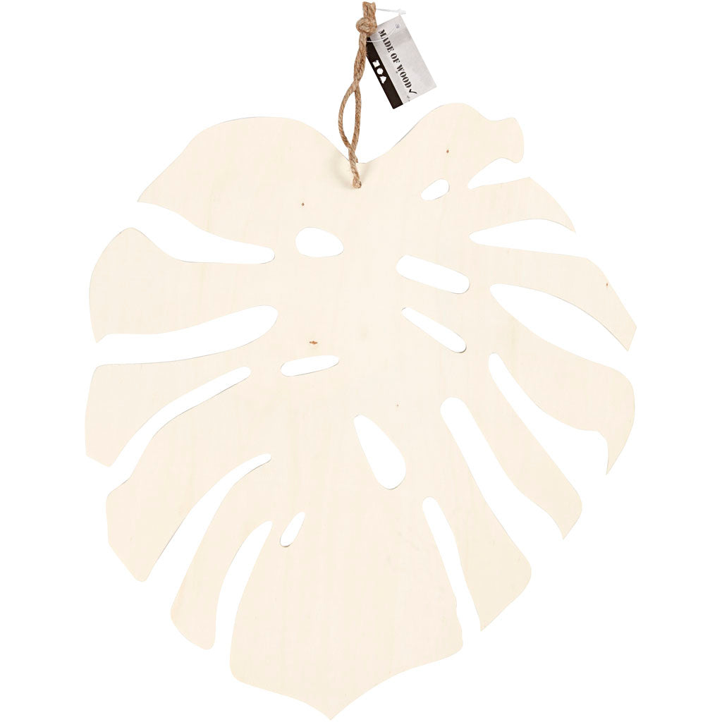Foglia di Monstera, H: 35 cm, P: 3 mm, L: 34 cm, 1 pz [HOB-57905]