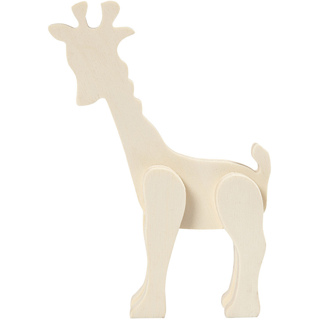 Sagoma di animale, Giraffa, H: 19 cm, L: 14 cm, 1 pz [HOB-57915]