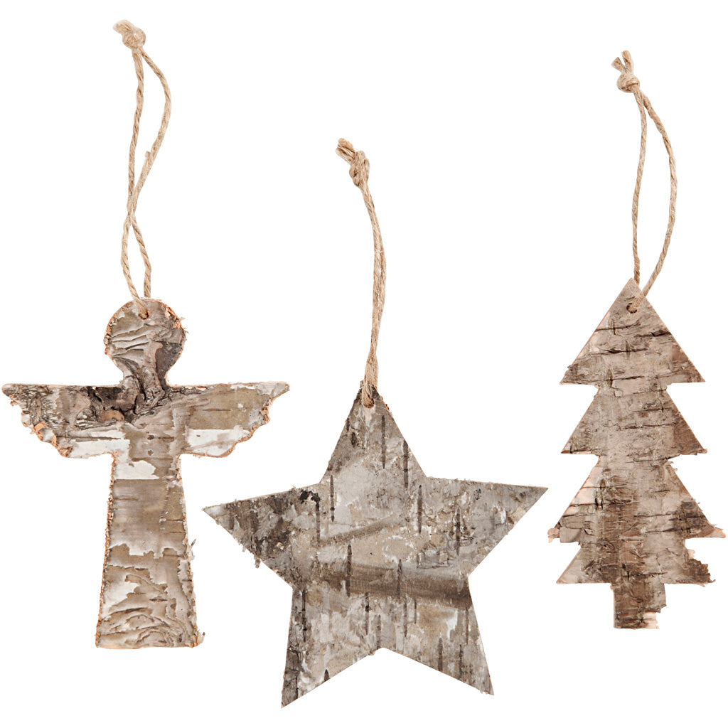 Christmas ornaments, H: 10 cm, W: 8 cm