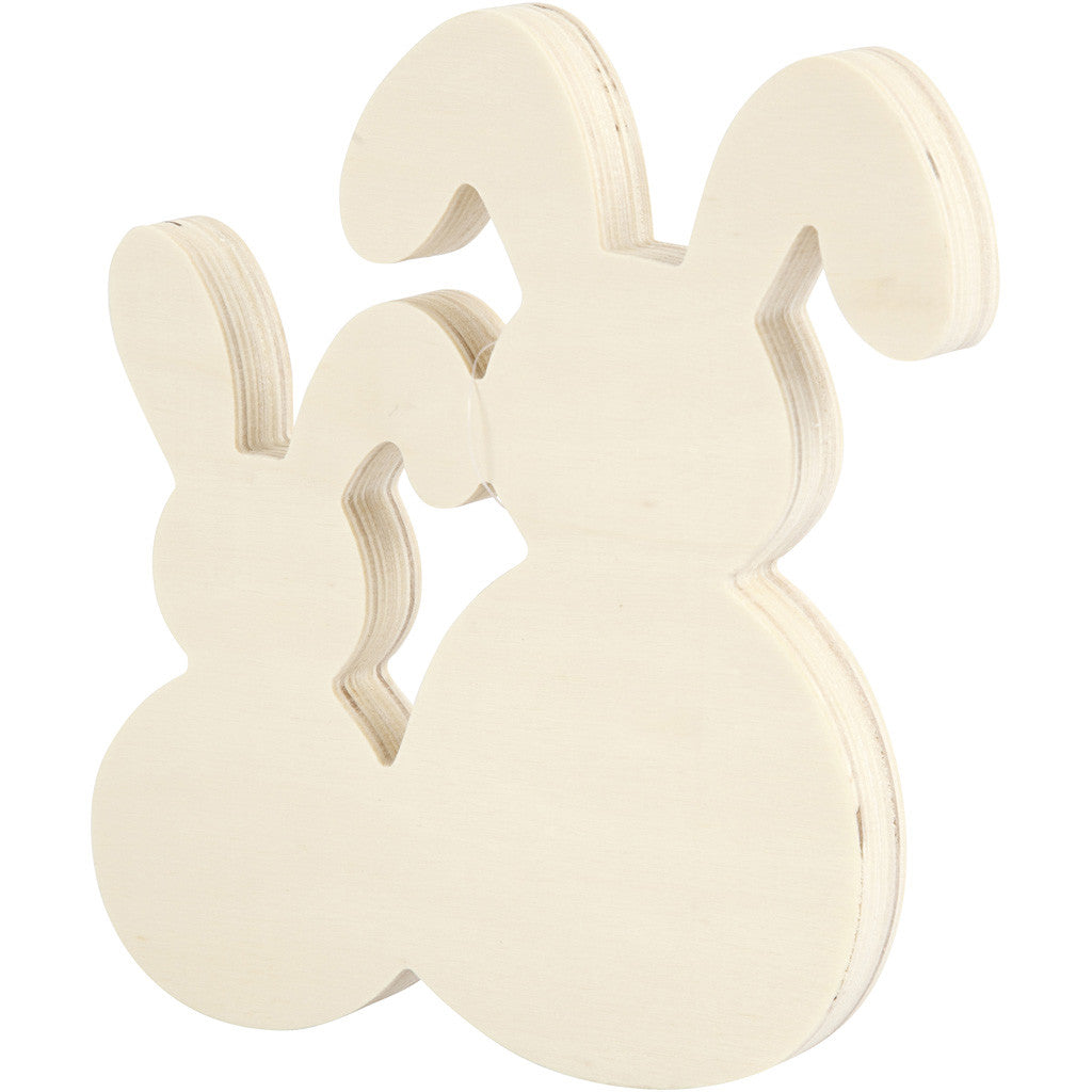 Conigli, H: 17 cm, L: 16 cm, spess. 2 cm, 1 set [HOB-57935]