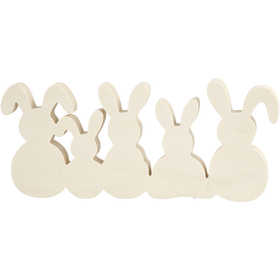 Conigli, H: 11 cm, L: 30 cm, spess. 2 cm, 1 set [HOB-57936]