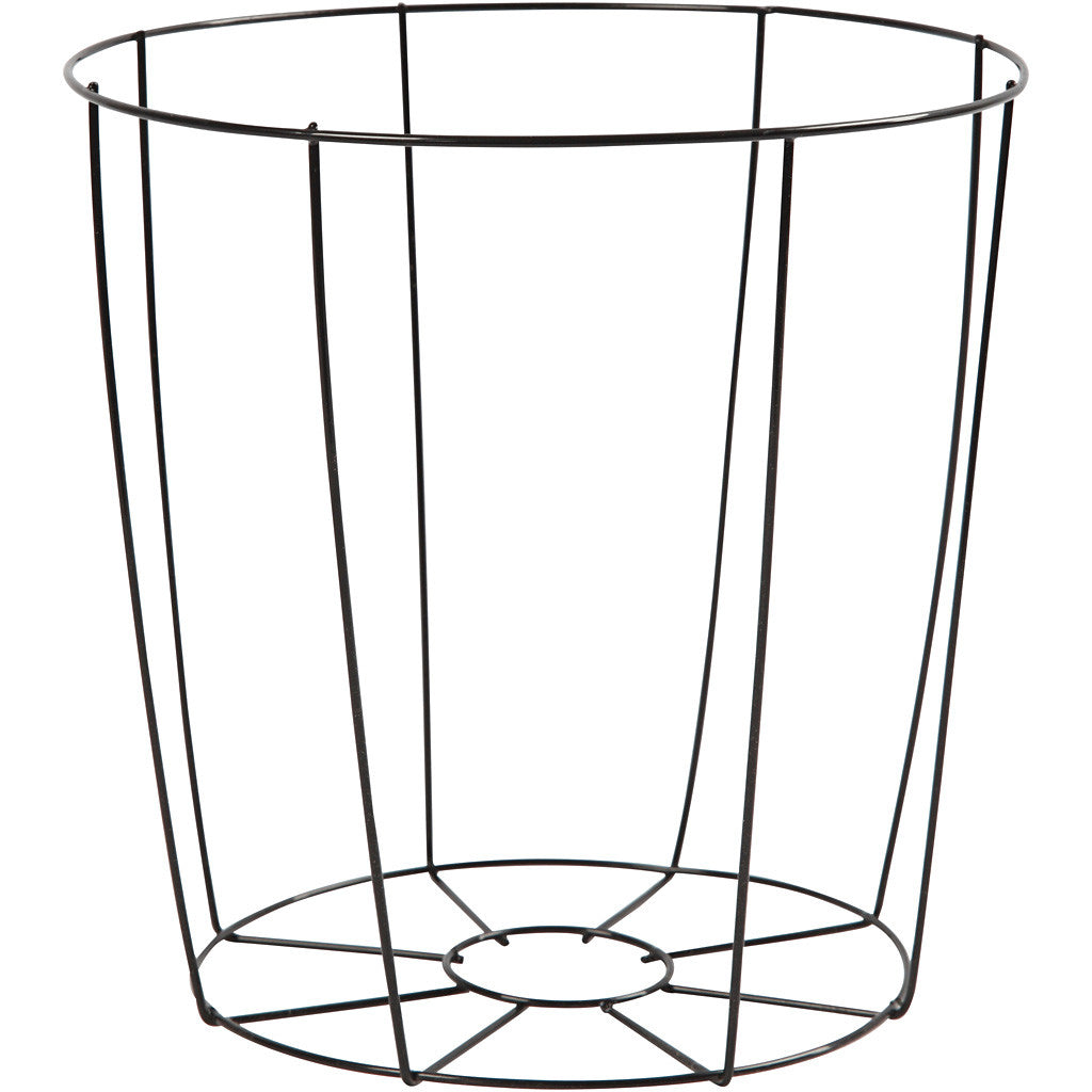 Paralume, H: 20 cm, diam 15,5-20 cm, nero, 1 pz [HOB-58025]