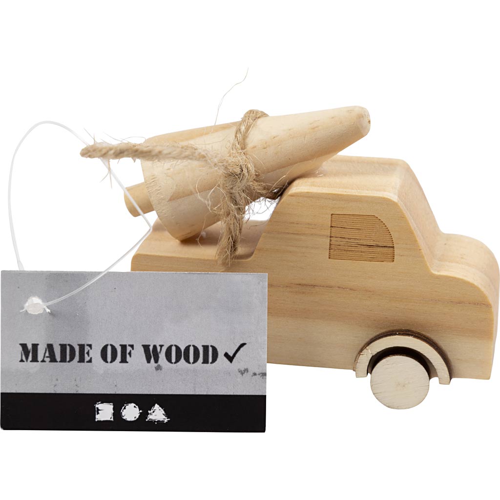 Camion con albero di Natale, H: 6 cm, L: 7 cm, L: 3,5 cm, 1 pz [HOB-58069]