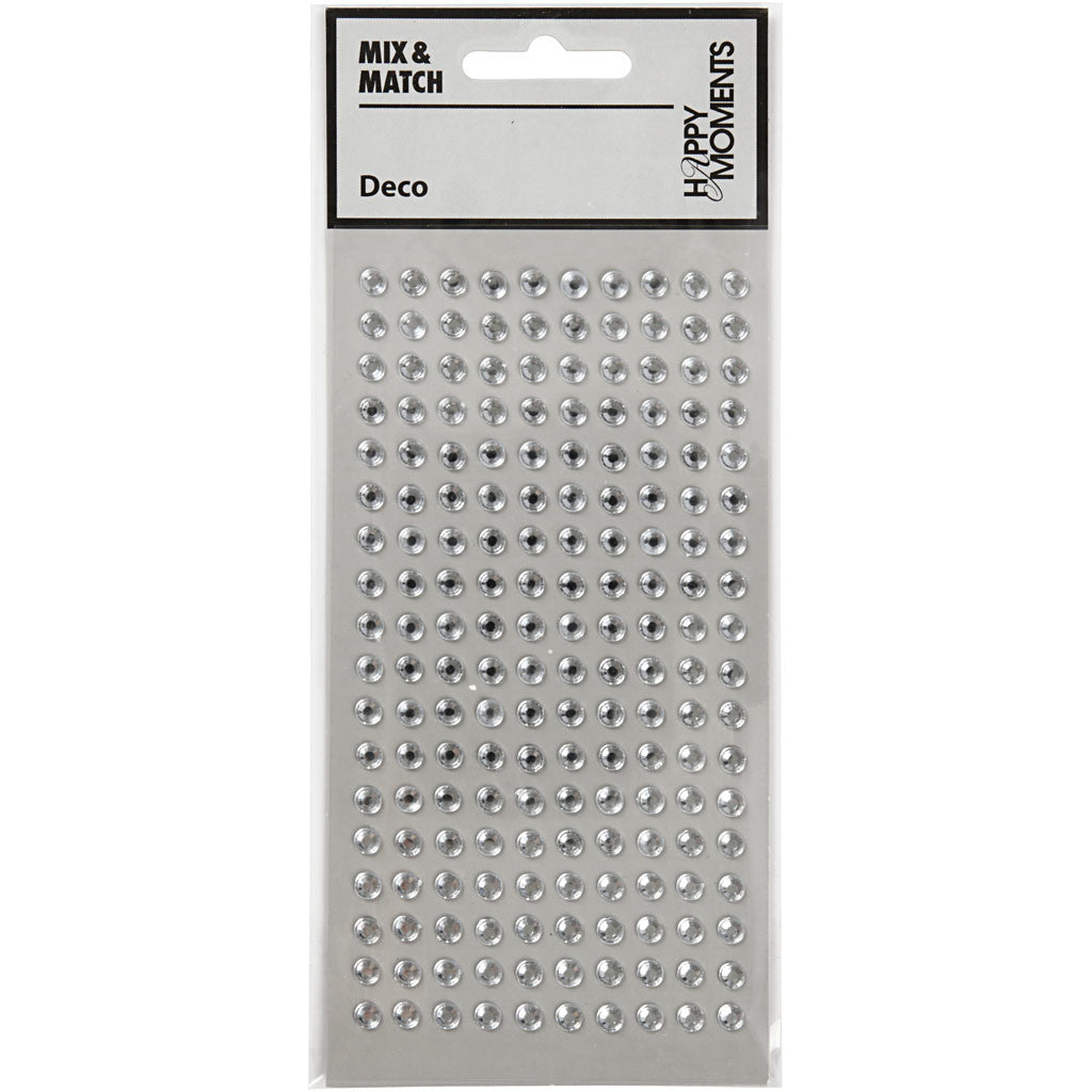 Diamanti sintetici, diam 5 mm, argento, 144 pz/ 1 conf. [HOB-586042]