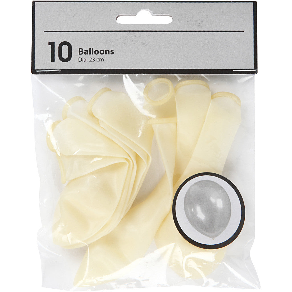 Palloncini, rotondi, diam 23 cm, transparent, 10 pz/ 1 conf. [HOB-59182]