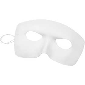 Maschere, H: 12 cm, L: 17 cm, bianco, 12 pz/ 1 conf. [HOB-59243]