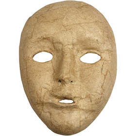 Maschera volto intero, H: 17,5 cm, L: 12,5 cm, 1 pz [HOB-592520]