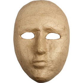 Maschera volto intero, H: 23 cm, L: 16 cm, 1 pz [HOB-592560]