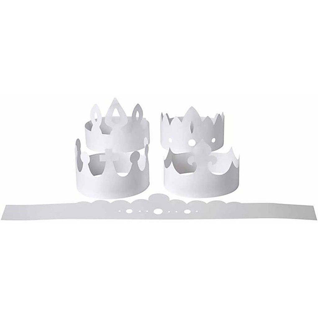 Corone, H: 10-16,5 cm, L: 60 cm, 230 g, bianco, 5 pz/ 1 conf. [HOB-59262]