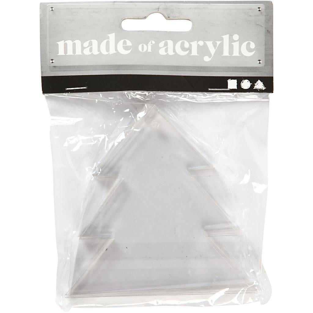 Decorazioni acriliche, albero di Natale, H: 8 cm, spess. 2 mm, 5 pz/ 1 conf. [HOB-592980]