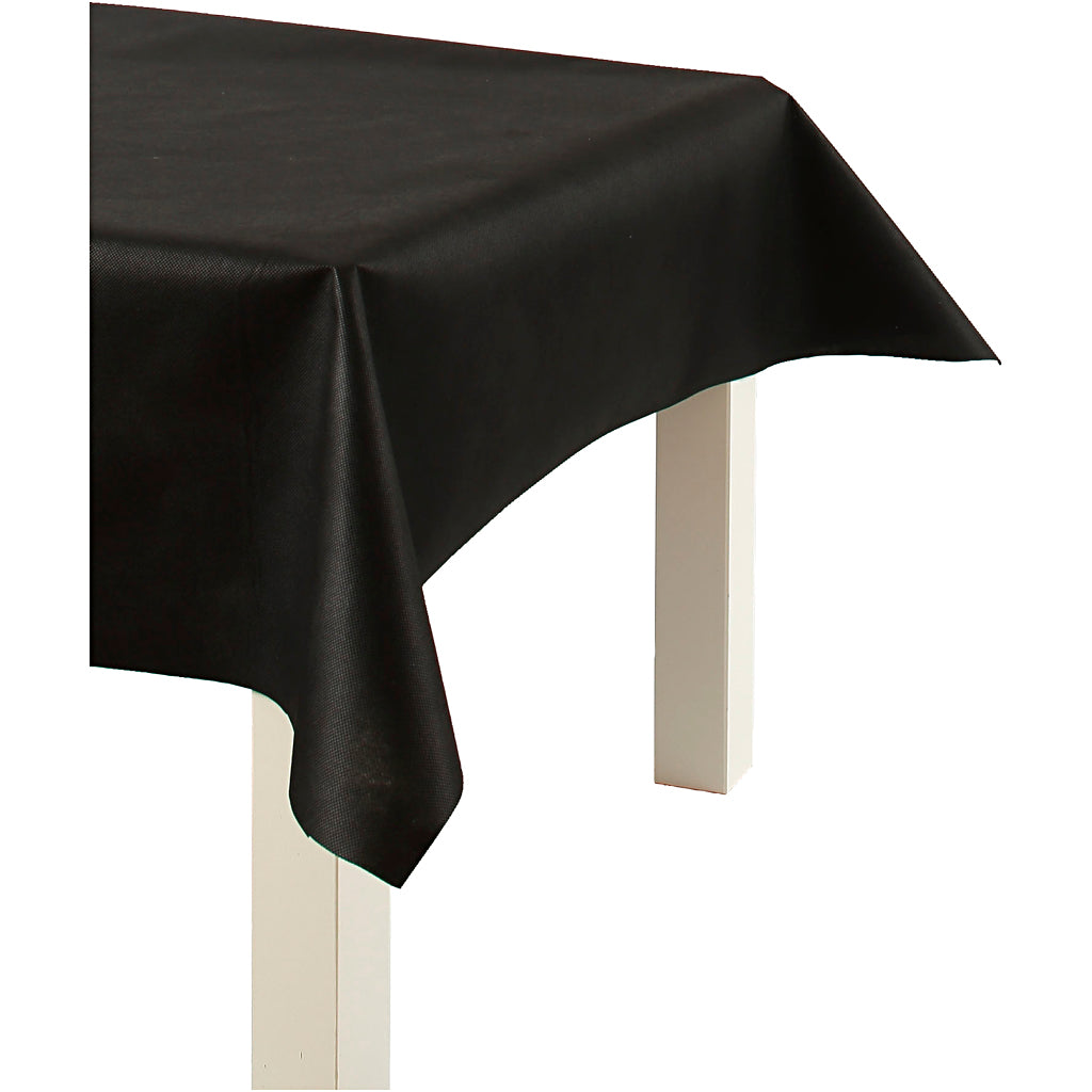 Tablecloth made of Imitation Fabric, W: 125 cm, 70 g, black, 10 m/ 1 roll
