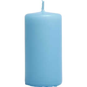 Candele , H: 100 mm, diam 50 mm, azzurro, 6 pz/ 1 conf. [HOB-596116]