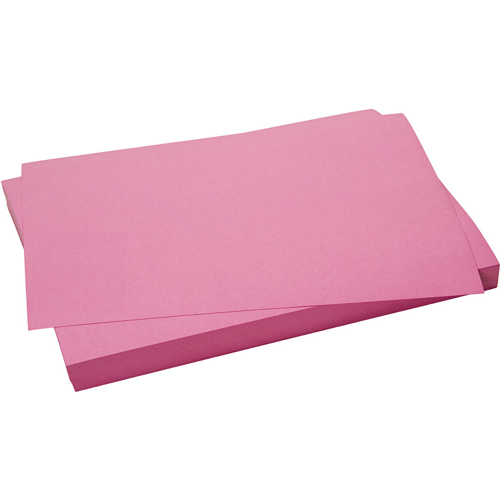 Cartoncino, foglio 50x70 cm, 270 g, rosa, 10 fgl./ 1 conf. [HOB-540942]